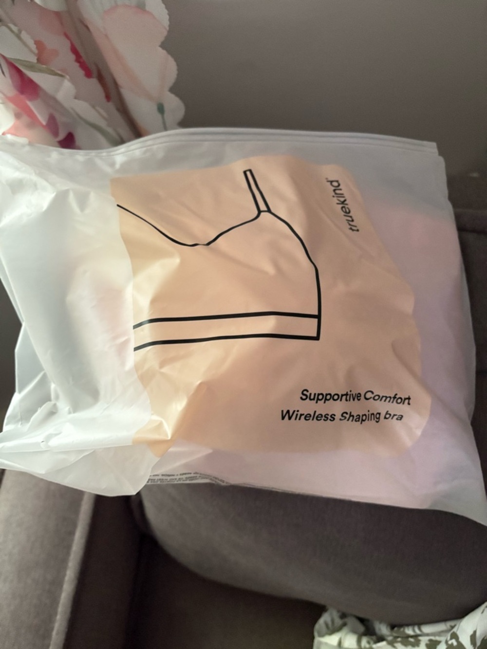 Truekind Supportive Comfort Wireless Shaping Bra — light pink